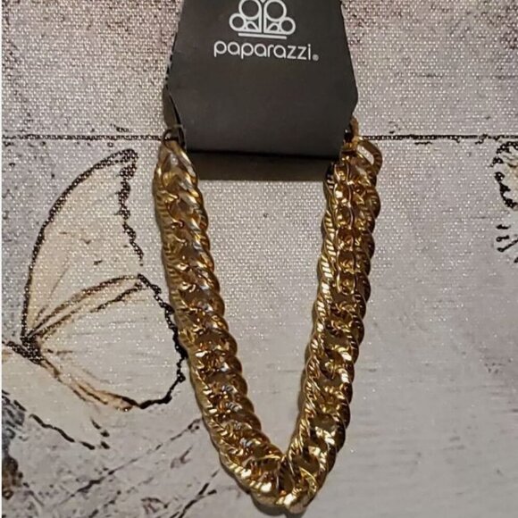 NWT Paparazzi Men's Gold Necklace and Bracelet Set with Gift Box (DAR335) - Picture 5 of 6